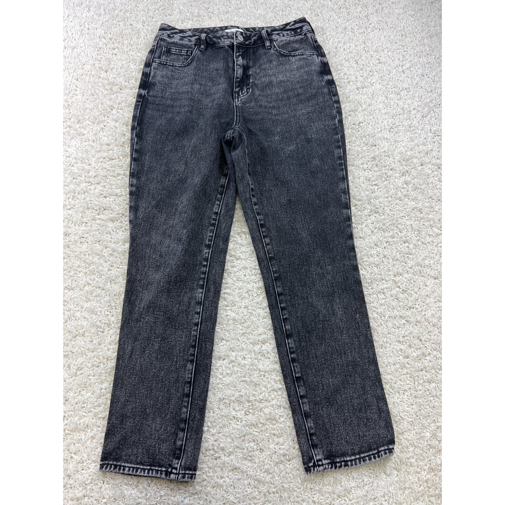 Pacsun Mom Jeans Womens Size 28 Black Faded Denim Grunge‎ Skater Hip Hop Street